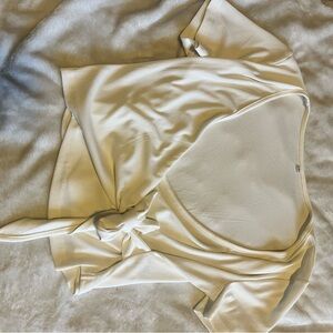 Cream Satin Robe with Luxurious Sheen